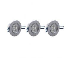 Faretti LED spot da incasso orientabili 3x3W (set da 3)