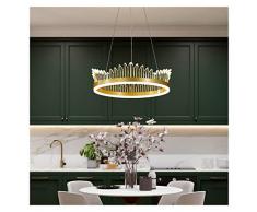 Lampadario Moderno di Lusso Leggero Circolare Semplice Atmosfera Soggiorno Lampada Camera da Letto Creativa Sala da Pranzo Lampada Circolare A LED (Color : Goldlarge89CM, Size : Warmlight)