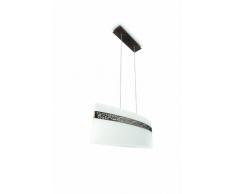 Philips Livu Lampadario, Design Classico, Fasce in Vetro con Fascetta Bronzo, 64 cm (3X53W Lampadine Incluse)