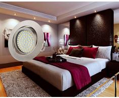 Ultra Piatto LED Faretto ad Incasso | Tolles Design | Bianco Caldo - Bianco Freddo | 3.5W 230V Orientabile | Illuminazione ad Incasso (Bianco Caldo)