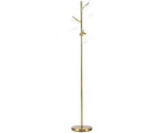 homcom Lampada da Terra Moderna con 3 Punti Luce, Lampada a Piantana in Acciaio e Vetro, Ø27x169cm, Oro