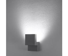 Lampada da parete, applique LED bianco, 12W, color grafite, uso esterno