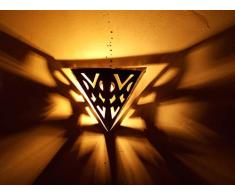 Etnico Arredo Applique da Muro Lampada Lanterna in Ferro battuto Marocco Stile Arabo MOROCCHINA Etnica 2911181347