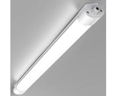Neon a LED 120CM 36W,Luce da Garage LED 3600LM,Plafoniera LED,Tubo LED Impermeabile IP66,Plafoniera Neon Esterno&Internoper Officina,Scantinato,Ufficio,Hobby,Granaio,Bianco Fresco 5000K