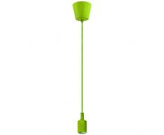 Lampada Lampadario Portalampada E27 a Sospensione da Soffitto Colore Verde 155CM Altezza Massima Regolabile per Ristorante Sala da Pranzo Soggiorno Salotto Camerette di Enuotek