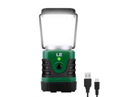 LE Lampada LED da Campeggio Ricaricabile USB, Lanterna da Campeggio Portatile Impermeabile, 4 Modalità Dimmerabili, LED Luce Esterna per Campeggio, Escursionismo, Pesca, Emergenza