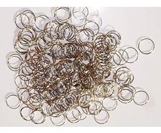 250 ottone antico finitura cromata o in rame 14 mm grandi anelli di fissaggio metallo lampadario ghirlande catene di cristalli gocce per bordatura decorazioni acchiappasole , metallo, Chrome