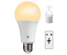Dufuso Lampadina con Batteria, Luce di Emergenza Orientabile, Funzione Telecomando LED per Interni ed Esterni, Adatta per Mancanza di Corrente in Casa o allAperto (1 pezzi)