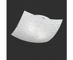 SIGNA PLAFONIERA QUADRATA VETRO DECORO FIRMA D. 30