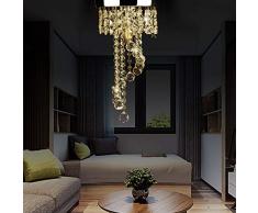 Lampada Moderna da soffitto Plafoniera LED da soffitto,Cristallo Plafoniera per l’Illuminazione da Interno, per Soggiorno Corridoio Sala da Pranzo, E14 Base, 3000-5000K