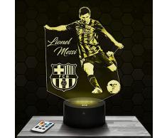 Lampada 3D Lionel Messi. Lampephoto.fr, Lampada 3D con incisione laser, Lampada fotografica Incisione su plexiglass, Lampada fotografica illusione, Lampada decorativa …