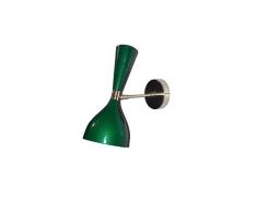 HISTORIC HANDICRAFT Lampada da parete italiana metà secolo anni 50 | Lampada da parete italiana in stile vintage moderno in metallo | Lampada da parete per illuminazione interna Decor