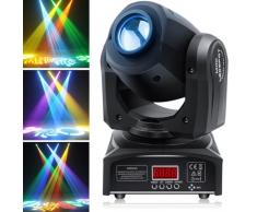HOLDLAMP Teste Mobili LED Moving Head DMX512 RGBW 30W Luce da Palcoscenico Lampada a Spot Beam 8 Modelli Effetto Luce per DJ, Bar, Halloween, Natale, Matrimonio, Discoteca - Nero