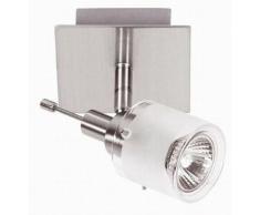 Applique da parete Nice Price modello A in metallo colore nichel satinato Incluso 1 faretto orientabile e 1 lampadina a alogena 1x50W 230V attacco GU10 largxlungxalt 100x100x120 mm Luce Spot da soffitto o da parete orientabile Paulmann 3694