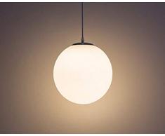 DAXGD Lampadario con sfera di vetro, Lampada a sospensione, Lampada interna singola per Camera da letto, Soggiorno, Corridoio, Ristorante, Bar 1pcs (25CM)
