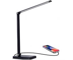 Lampada da scrivania a LED, con10 livelli di luminosità 5 modalità di illuminazione, La lampada da scrivania spesso utilizzata come lampada da lettura per bambini, scrivania per ufficio, comodino.