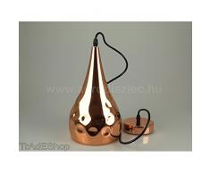 TrAdE shop Traesio LAMPADARIO PENDENTE LAMPADA A SOSPENSIONE METALLO GOCCIA ORO ROSA RAME VT-8180