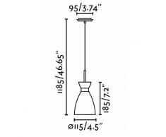 Faro 20018 - RETRO Lampada sospensione rossa