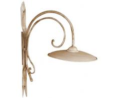 Biscottini Applique da Parete Interno Vintage 55x63x26 cm | Applique Industriale in Ferro battuto | Applique Vintage