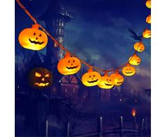 Luci di Stringa di Zucca, 3M 20 LED Halloween Lanterna Zucca Stringa, Halloween Zucca Luminosa di Luci, Luci Stringa Halloween, Fata Zucca luce della stringa per Halloween Decorazioni Giardino Party