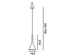 FOSCARINI - Lampada da sospensione Foscarini Aplomb alogena - Marrone