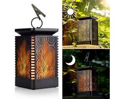 ZYDJ D 96LED Lampada Solare Giardino, Luci Esterno Energia Solare Impermeabile Effetto Danza Fiaccola,per Patio Giardino Esterno1 Pack
