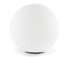 Lightcraft Shinestone - Lampada da Esterno, Decorazione Giardino a Sfera, Potenza max. Lampadina 40 Watt, Attacco E27, Adatta a Lampadine LED Colorate, Anti-Surriscaldamento, Bianco, Ø 40 cm