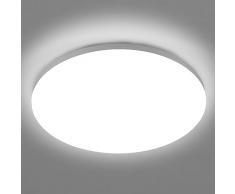 Comely Plafoniera LED, Lampada da Soffitto Rotonda 24W 2700LM Impermeabile IP54, Plafoniera Bagno Plafoniera LED 6500K per Cucina, Ufficio, Balcon, Dia 30cm