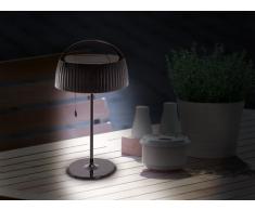 Naeve Leuchten, Lampada da Tavolo a LED e a energia Solare, Nero (Schwarz)