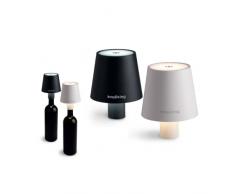 Innoliving lampada LED per bottiglia ricaricabile in 4 ore, da tavolo, senza fili touch e dimmerabile, per interni ed esterni, luca naturale 4000K, luca fredda 6000K e calda 3000K, bianca e nera