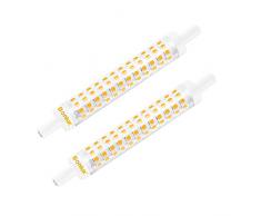 Bonlux 15W Lampadina R7S 118mm LED Slin Doppio Effetto Lineare, J118 Non Dimmerabile Luce Naturale 4000K Equivalente a 80W 100W 130W Lampada Alogena AC 85-265V 1300LM 360 Gradi,2 Pezzi