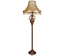 Home mall- Lampada da Terra in Resina Europea | Lampada Piantana Retrò Stile Country Americano | per Sala Studio Camera da Letto Soggiorno 50 * 168 cm