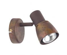 Brilliant lampada lava spot a parete rame antico | 1x R50, E14, 40W, adatto per lampade a riflettore (non incluse) | Scala da A ++ a E | Testa orientabile