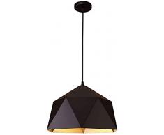 Ferro battuto antico retrò pendente lampada a sospensione, cucina isola regolabile a forma di diamante a forma di lampadario a forma di diamante lucidato art deco del soffitto lampadari porta lampada