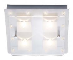 Brilliant - Lampada da soffitto Stars Quadrat 4 x 10 W + LED
