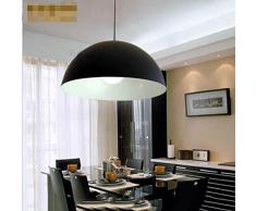San Tai@Lampada lampadario a sospensione design retrò,Nero,ferro,50cm