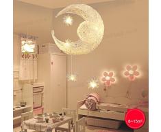 lonfenner Creative Moon and Stars lampadario/lampada da soffitto LUNA E STELLE, per cameretta, soggiorno