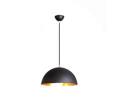 CSSYKV Retro Stile Industriale lampadario Nero Metallo Semi-Circolare Paralume Singola Testa E27 Linea di Goccia Regolabile per Ristorante Cucina corridoiodel soffitto della Barra