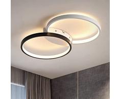 Plafoniera moderna a LED,L 70 CM,Dimmerabile con telecomando,Lampada da soffitto rotonda 38W 2700LM, Lampadario a LED Plafoniera in alluminio e acrilico per soggiorno, camera da letto, cucina