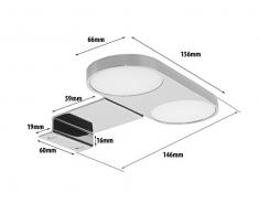 Montaggio Lumira LED LUCE LAMPADA 3 W Cromo Lucido con trasformatore circa armadio lampada