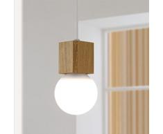 Il nord Europa legno massello soggiorno camera da letto lampadario cucina moderno bar ristorante library camera per bambini lampada da soffitto LED 1 lampada da testa (con led luce gialla)