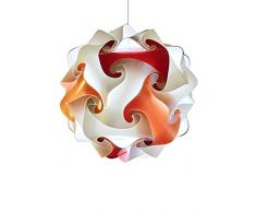 Lampadesign Bellissimo Lampadario di design Palla colorata FIOCCO 35 cm corridoio ingresso entrata cucina stanza da letto arancione rosso Originale puzzle led