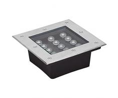 AWSAD Faretto LED da Esterno Faretto da Giardino Cortile Ponte Terrazza Scala Carrabile Lunga Luci Sepolte,9W Opzionale (Color : Warm Light, Size : 12W)