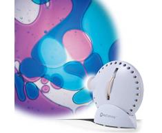 Lampada-proiettore Space Projector Bianco con dischetti ad olio Viola/Blu