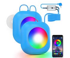 LyLmLe 40W Luci LED per Piscina, 12V Smart LED Piscina Sommergibili con Controllo APP Dimmerabile 1600lm, Timer, IP68 Impermeabile Magnetico Piscina Faro per Piscina Interrata Fuori Terra