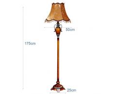 Home mall- Lampada da Terra in Resina Europea | Lampada Piantana Retrò Stile Country Americano | per Sala Studio Camera da Letto Soggiorno 50X175CM