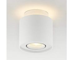 Budbuddy 6W+5W faretti led da soffitto orientabili spot da soffitto tondo faretti spot Bianco plafoniera faretti moderna faretto da soffitto, Presa GU10 3000K[5W lampadina inclusa]