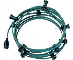 Bachmann 740.005 - Catena di luci con spina, connettore e 10 porta lampade, plastica