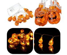 Inception Pro Infinite 10 Luci - Lucine - LED - Halloween - Decorazione - Interno - Esterno - Alimentate a Batteria - Zucche Arancioni