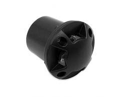 LineteckLED -FE26-3W-4- Faretto LED COB 3W Calpestabile da Incasso Rotondo Nero Quadrupla Emissione Luminosa - Luce Naturale